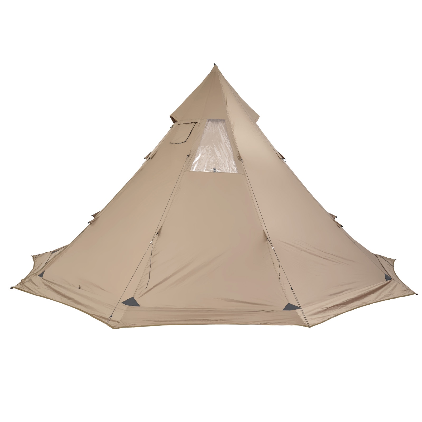 Winter Tipi Camping Tent For 4-6 Persons With Stove Jack Waterproof_voghion.com